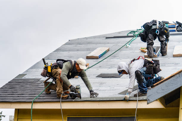 Professional Gutter Installation technician working in South Fallsburg, NY